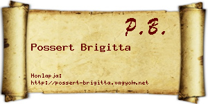 Possert Brigitta névjegykártya